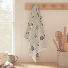 Load image into Gallery viewer, Conversation Hearts Kitchen Tea Towel