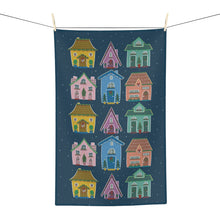 Load image into Gallery viewer, Christmas Village Kitchen Tea Towel