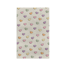 Load image into Gallery viewer, Conversation Hearts Kitchen Tea Towel