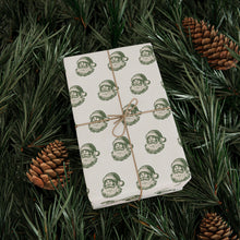 Load image into Gallery viewer, Green Santa Wrapping Paper