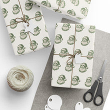 Load image into Gallery viewer, Green Santa Wrapping Paper