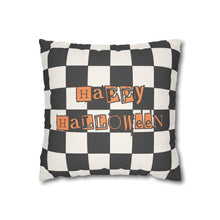 Load image into Gallery viewer, Two-Sided Halloween Checker Pillowcase