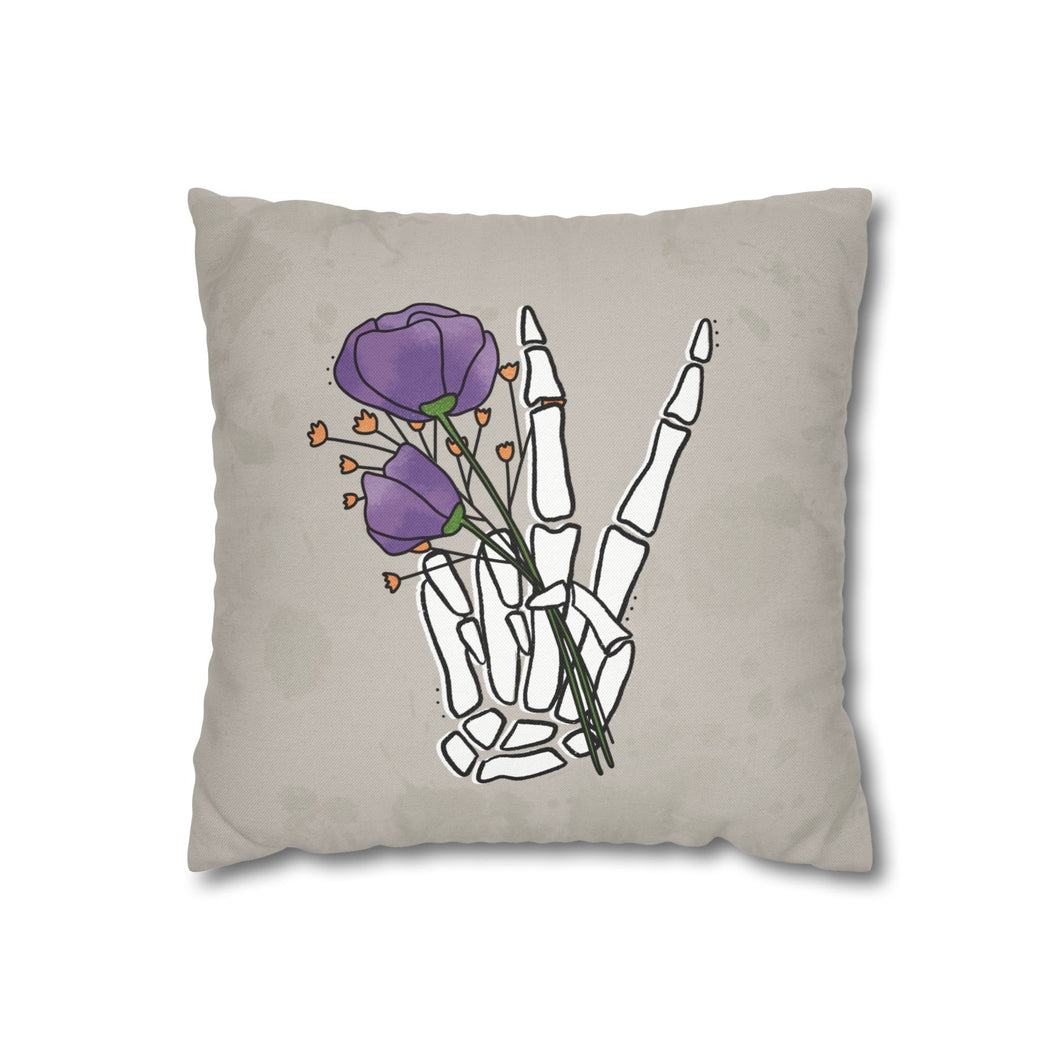 Skeleton Floral Two-Sided Pillowcase