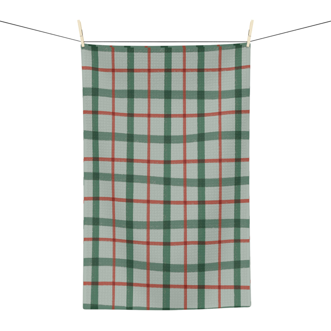 Xmas Plaid Kitchen Tea Towel