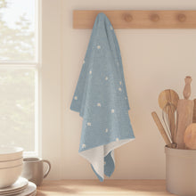 Load image into Gallery viewer, Blue Daisy Kitchen Tea Towel
