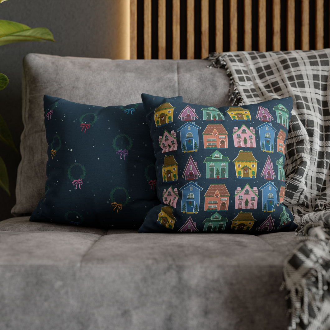 Christmas Village Two-Sided Pillow Cover