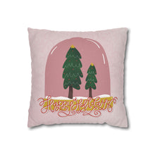 Load image into Gallery viewer, Happy Holidays Snow Globe Pillow Cover
