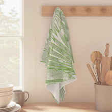 Load image into Gallery viewer, Tropical Leaves Kitchen Tea Towel
