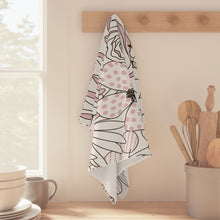 Load image into Gallery viewer, Floral Linework Kitchen Tea Towel

