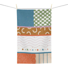 Load image into Gallery viewer, Retro Patchwork Kitchen Tea Towel
