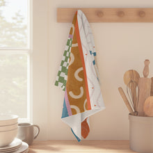 Load image into Gallery viewer, Retro Patchwork Kitchen Tea Towel
