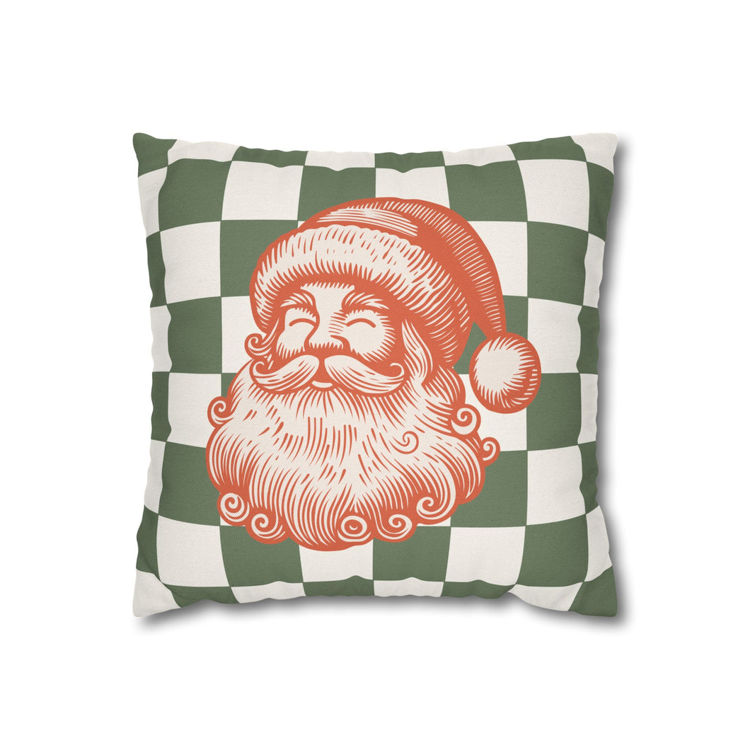 Christmas Checker Two-Sided Pillowcase